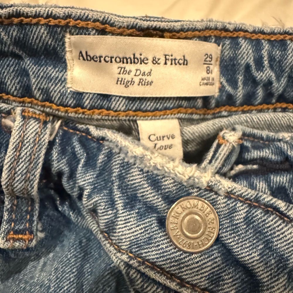 Abercrombie & Fitch Light Blue High Rise Curve Love Jeans